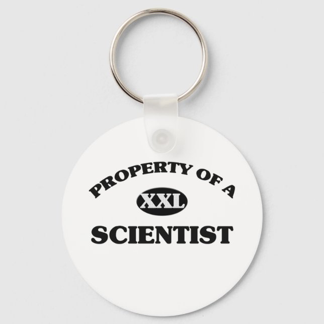 Property of a SCIENTIST Keychain (Front)