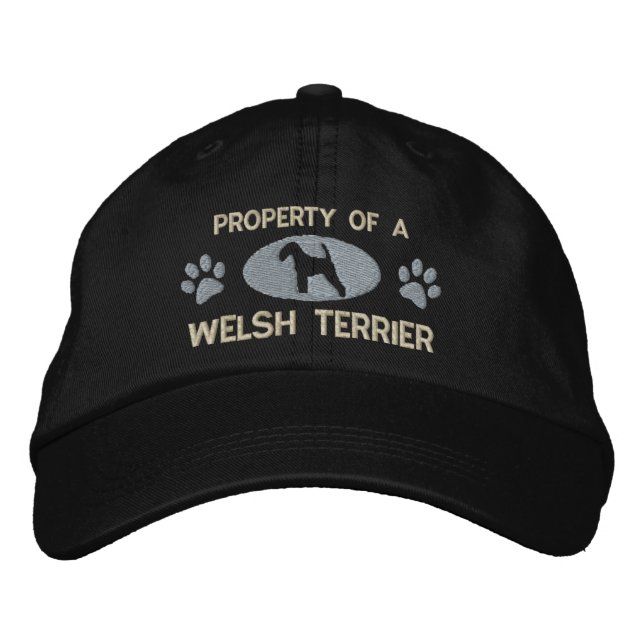 Property of a Welsh Terrier Embroidered Hat (Front)