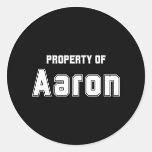 Property Of Aaron Funny Bachelorette Gifts For Bri Classic Round Sticker