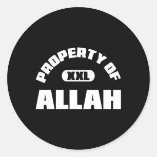 Property Of Allah Islam Muslim Ramadan Kareem Muba Classic Round Sticker