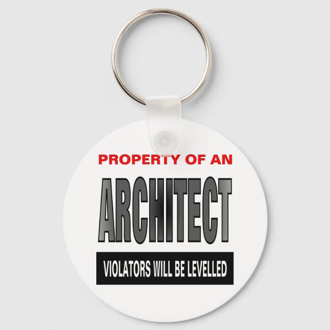 Property Of An Architect Keychain (Front)