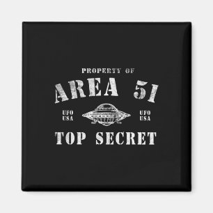 Property Of Area 51 Top Secret Ufo Alien Magnet
