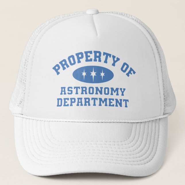 Property Of Astronomy Department (blue) Trucker Hat (Front)