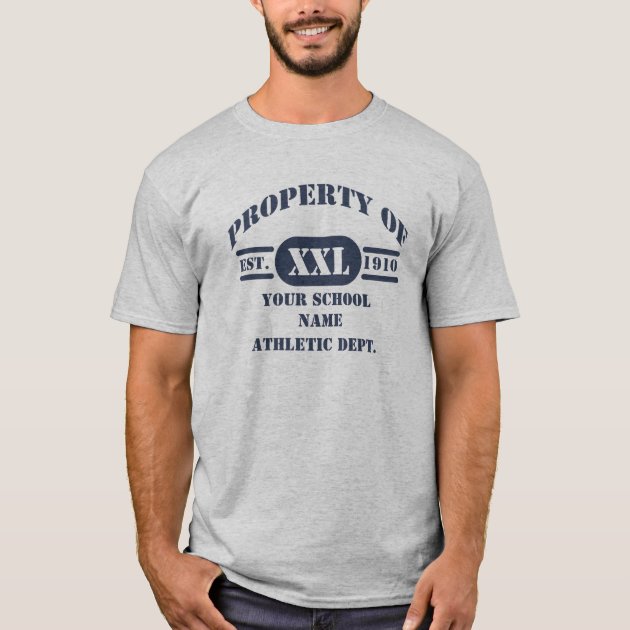 Property of Athletic Department T Shirt Zazzle