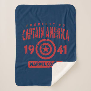 Property Of Captain America Sherpa Blanket