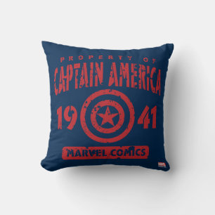 Property Of Captain America Throw Pillow