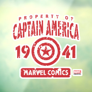 Property Of Captain America Window Cling