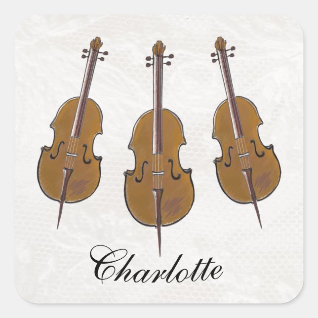 Property of cello book square sticker (Front)