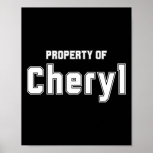 Property Of Cheryl Funny Bachelor Gifts For Groom  Poster