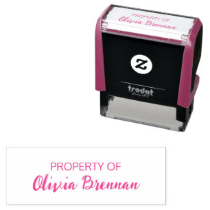 Property of Custom Text Name  Self-inking Stamp