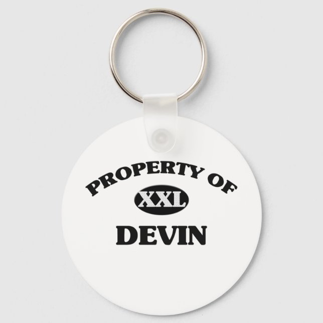 Property of DEVIN Keychain (Front)