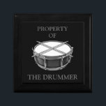 Property of Drummer Snare Drum Drumsticks Drumming Gift Box<br><div class="desc">Elegant Property of the Drummer keepsake box with beautiful snare drum and drumsticks - perfect for musicians and music lovers. What a great gift for your favourite drummer! Be sure to check out my store for more music merch and musician gift ideas, and visit www.drumjunkiegraphics.com for more drum awesomeness! Follow...</div>