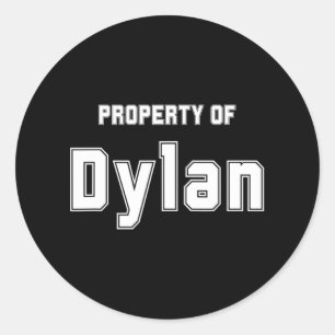 Property Of Dylan Funny Bachelorette Gifts For Bri Classic Round Sticker
