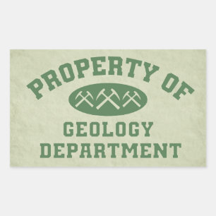 Property Of Geology Department Sticker