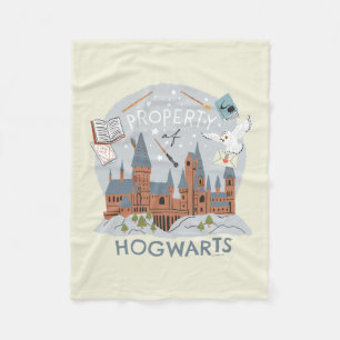 Property of Hogwarts Cartoon Graphic Fleece Blanket