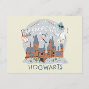 Property of Hogwarts Cartoon Graphic Postcard