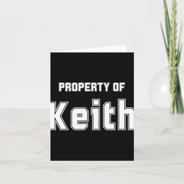 Property Of Keith Funny Bachelorette Gifts For Bri Card (Front)