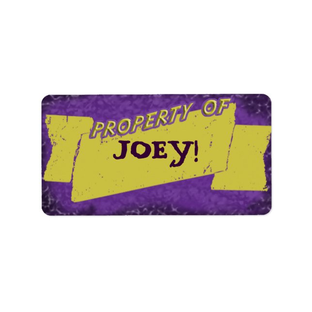 Property Of Label (Front)