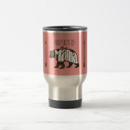 Property of Mama Bear Pink Travel Mug