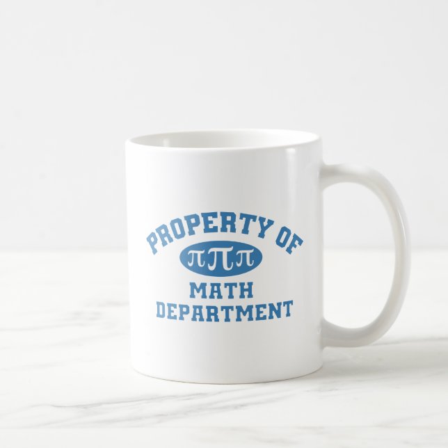 Property Of Math Department (blue) Coffee Mug (Right)