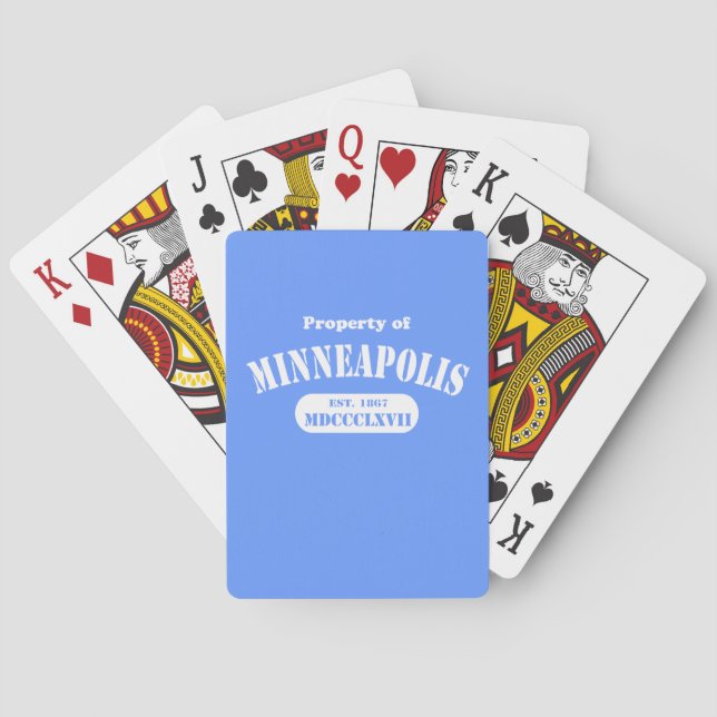 Property of Minneapolis Playing Cards (Back)