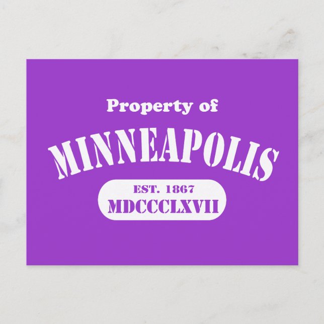 Property of Minneapolis Postcard (Front)