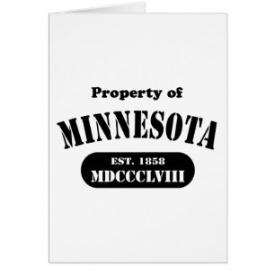 Property of Minnesota - black text