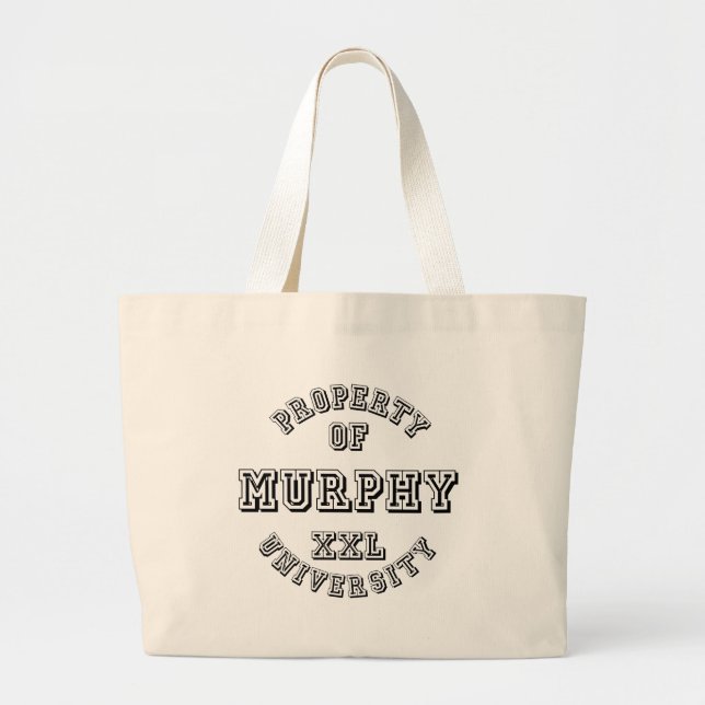 Property of Murphy University Large Tote Bag (Front)