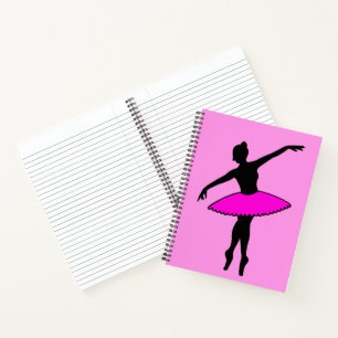 Property of Personalized Pink Ballet Dancer Tutu Notebook