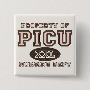 Property of PICU Nursing Department Nurse Button