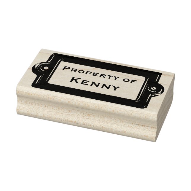 Property Of Plaque Rubber Stamp (Stamp)