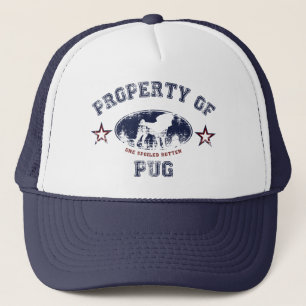 Property Of Pug Trucker Hat