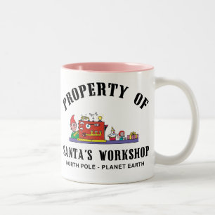 Property of Santa's Workshop Gift Two-Tone Coffee Mug
