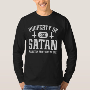 Property of Satan 666 Occult Lucifer Devilish Eat T-Shirt