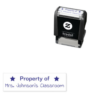 Property of Teacher's Name Classroom with Stars Self-inking Stamp