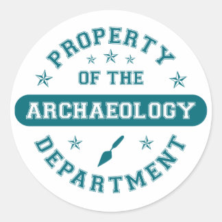 Property of the Archaeology Department Classic Round Sticker