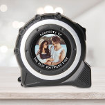 Property Of The Best Boyfriend Ever Photo<br><div class="desc">The perfect Christmas,  Valentines Day,  birthday and anniversary gift for the world's best boyfriend. This custom tape measure features your favourite couple's photo and "Property Of The Best Boyfriend Ever" in simple white typography on a black background.</div>