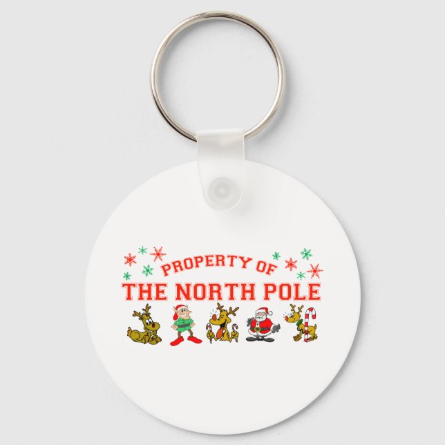 Property Of The North Pole Keychain (Front)