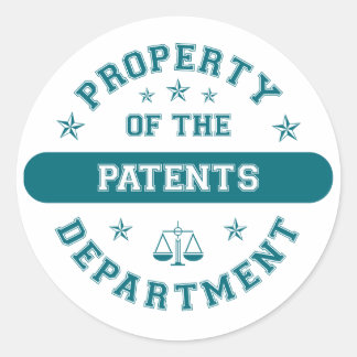 Property of the Patents Department Classic Round Sticker