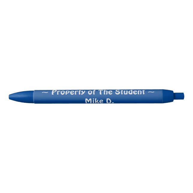 Property of The Student Blue Ink Pen (Front)