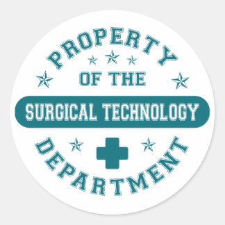 Property of the Surgical Technology Department Classic Round Sticker