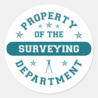 Property of the Surveying Department Classic Round Sticker