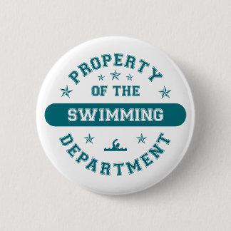 Property of the Swimming Department 2 Inch Round Button