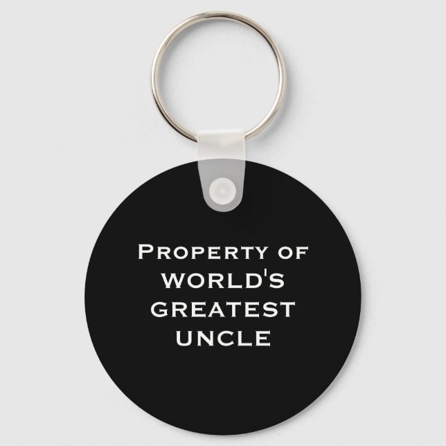Property of WORLD'S GREATEST UNCLE Keychain (Front)