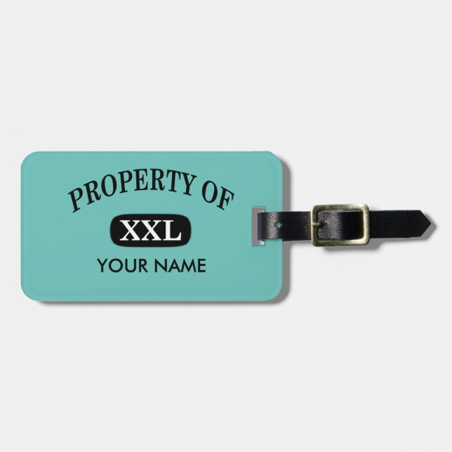 Property of XXL Your Name Luggage Tag (Front Horizontal)