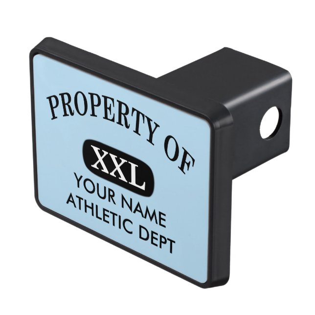 Property of XXL Your Name Trailer Hitch Cover (Top Right)
