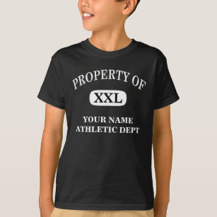 Property of XXL Your Name Unisex Kids Black T-Shirt