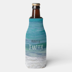 Property of Your Name Caribbean Sea Personalized Bottle Cooler