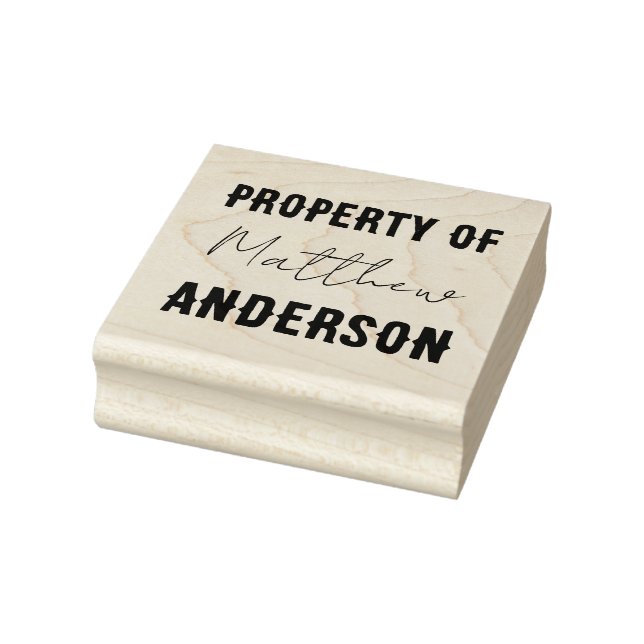 Property Of Your Name | Personalized Rubber Stamp  (Stamp)