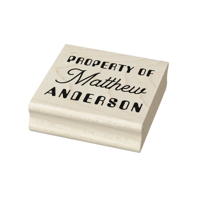 Property Of Your Name | Personalized Rubber Stamp (Stamp)